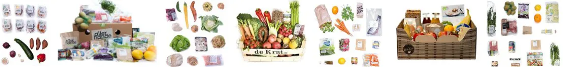 Allemaal soorten maaltijdboxen en ingredienten