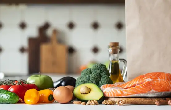 Koolhydraatarme gezonde ingrediënten en groenten