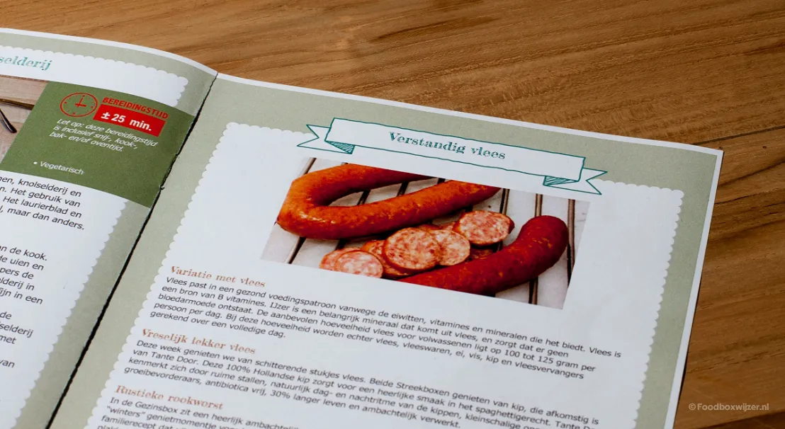 Het receptenboekje van Streekbox met informatie