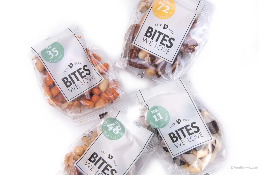 Vier zakjes van Bites We Love
