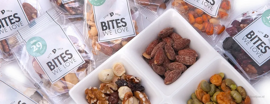Zakjes met snacks van Bites We Love