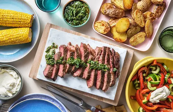 Lekkere gerechten op tafel