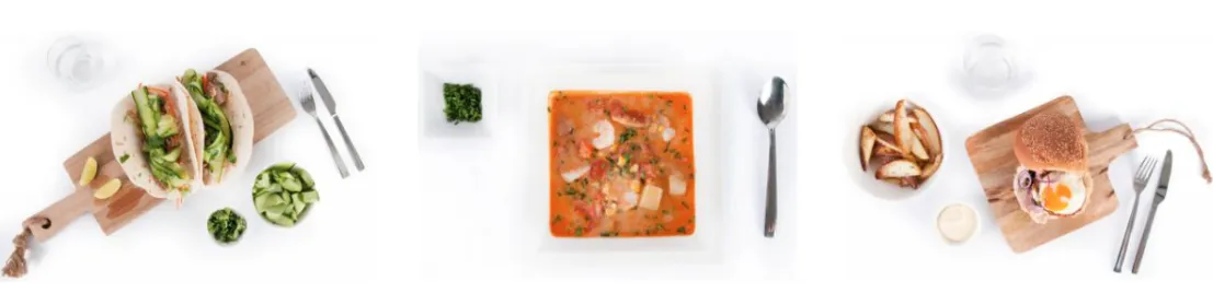 Een collage van de drie gerechten die we gaan koken
