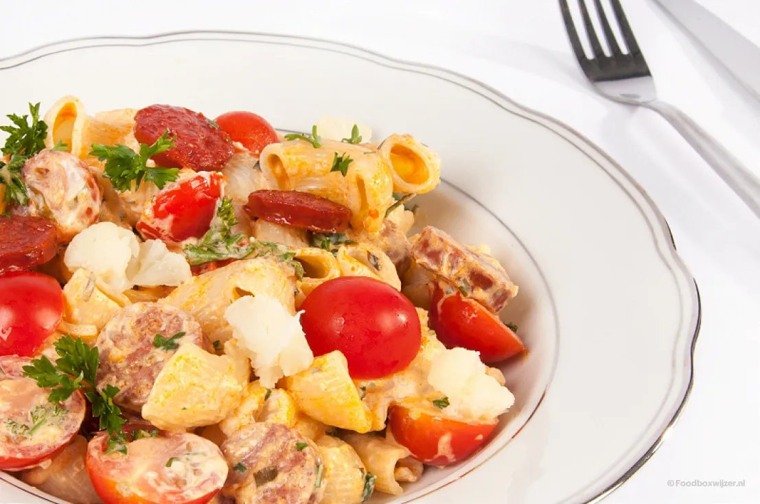 De Spaanse pasta op ons bord