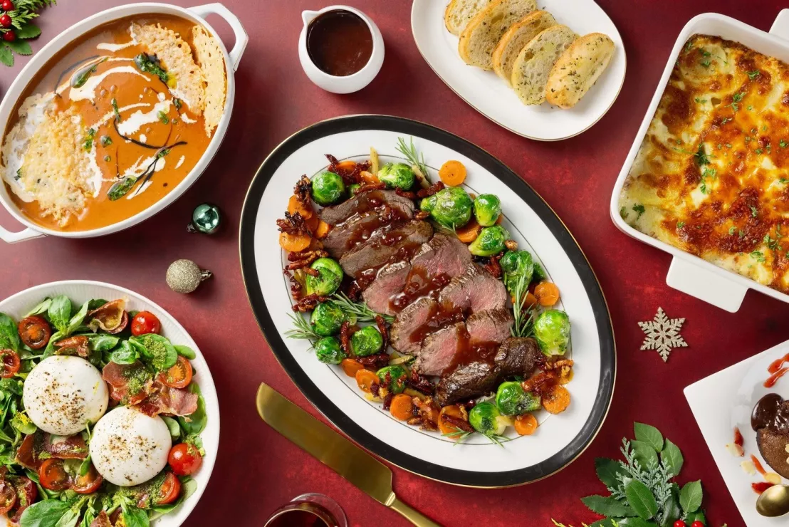 HelloFresh kerstbox met de bijgerechten van dit jaar om op tafel te serveren 