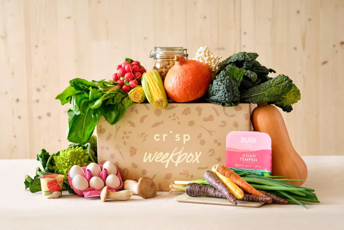 Je kunt bij Crisp nu ook een vegan en vegetarische weekbox bestellen met verrassende recepten