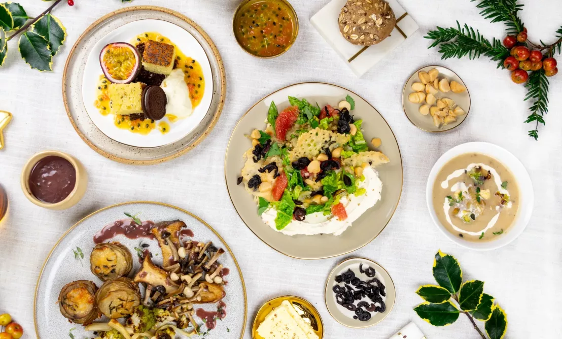 Heerlijke vegetarische gerechten uit de kerstbox van Ekomenu met een volledig biologisch menu