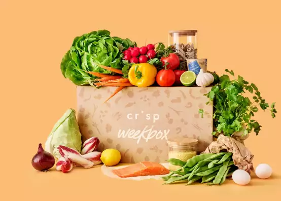 Crisp weekbox is gevuld met duurzame en verse producten