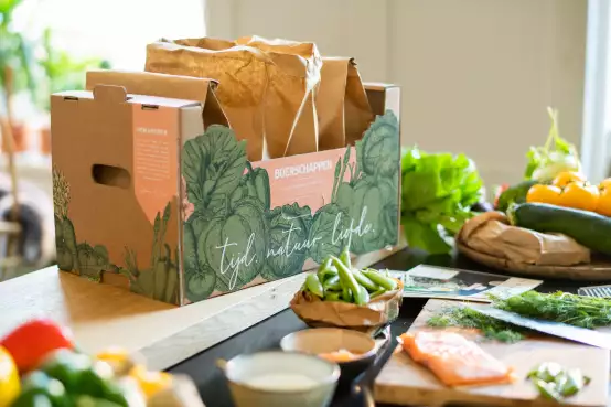 Boerschappen box met verse producten direct van de boer